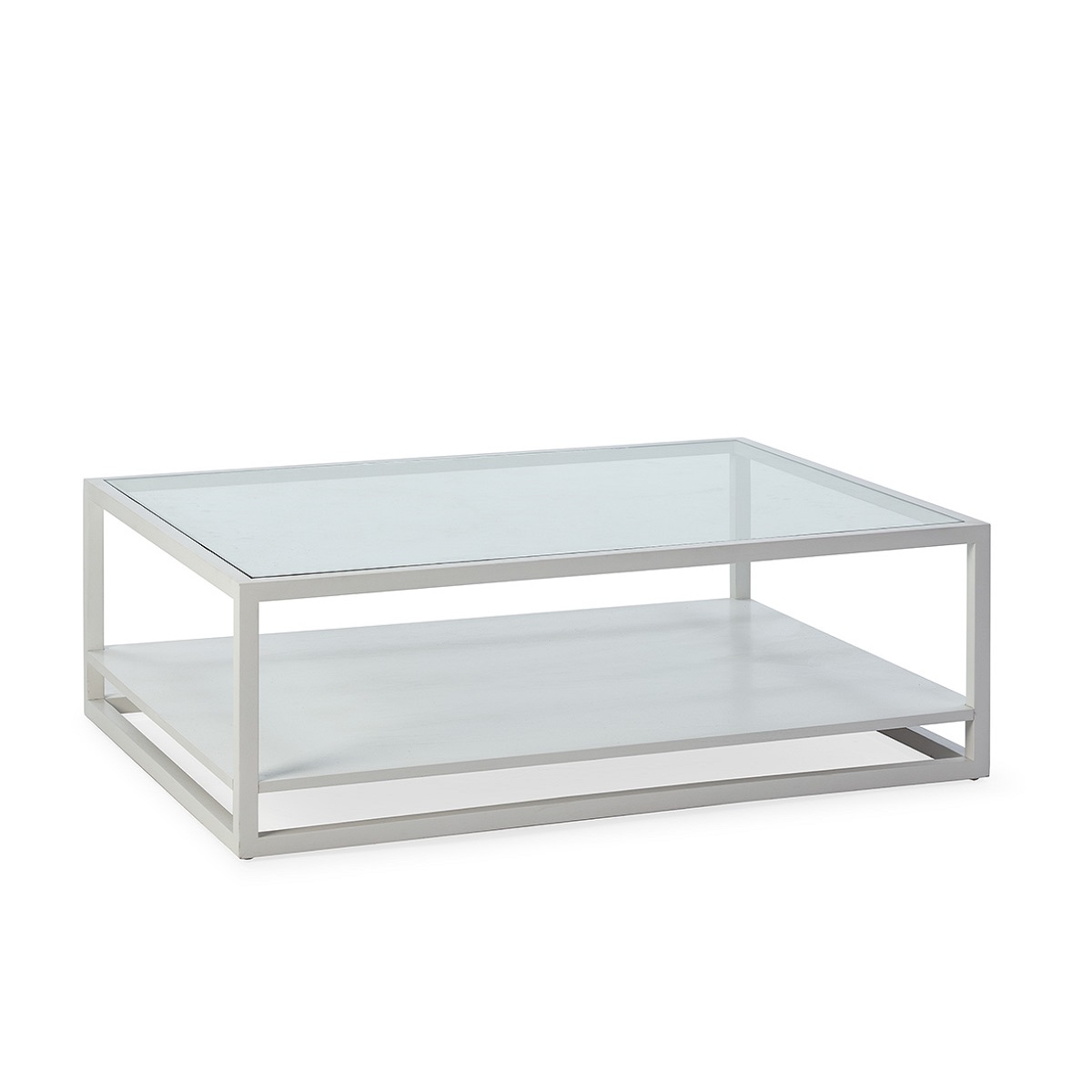 Mesa de Centro 120x90x40 Cristal/Madera de Cedro Transparente/Gris Velado