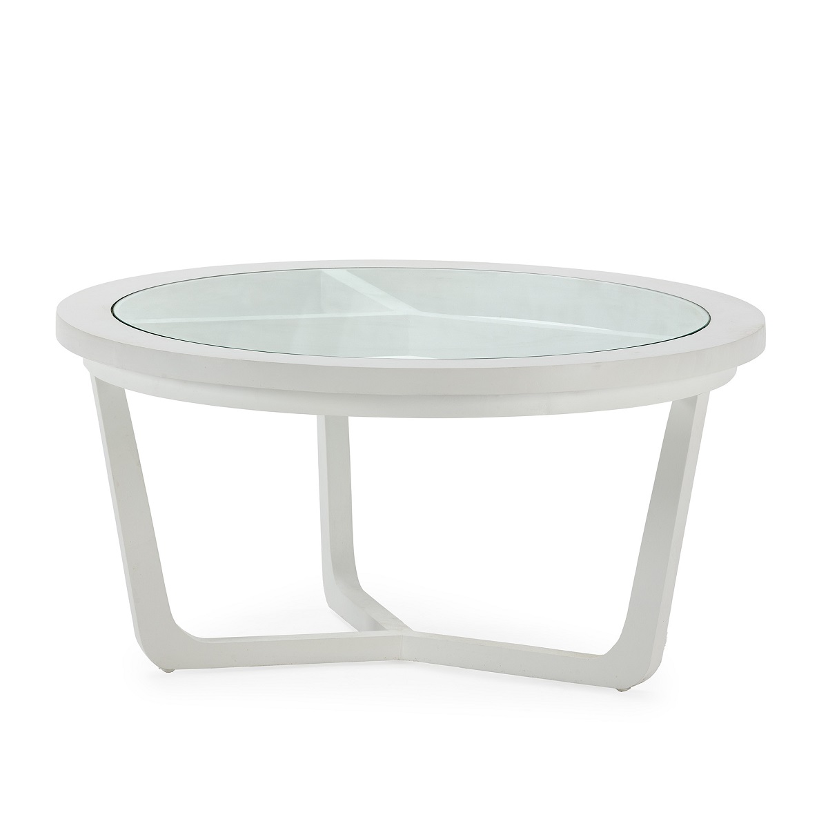 Mesa de Centro 80x80x40 Madera de Cedro -- Blanco