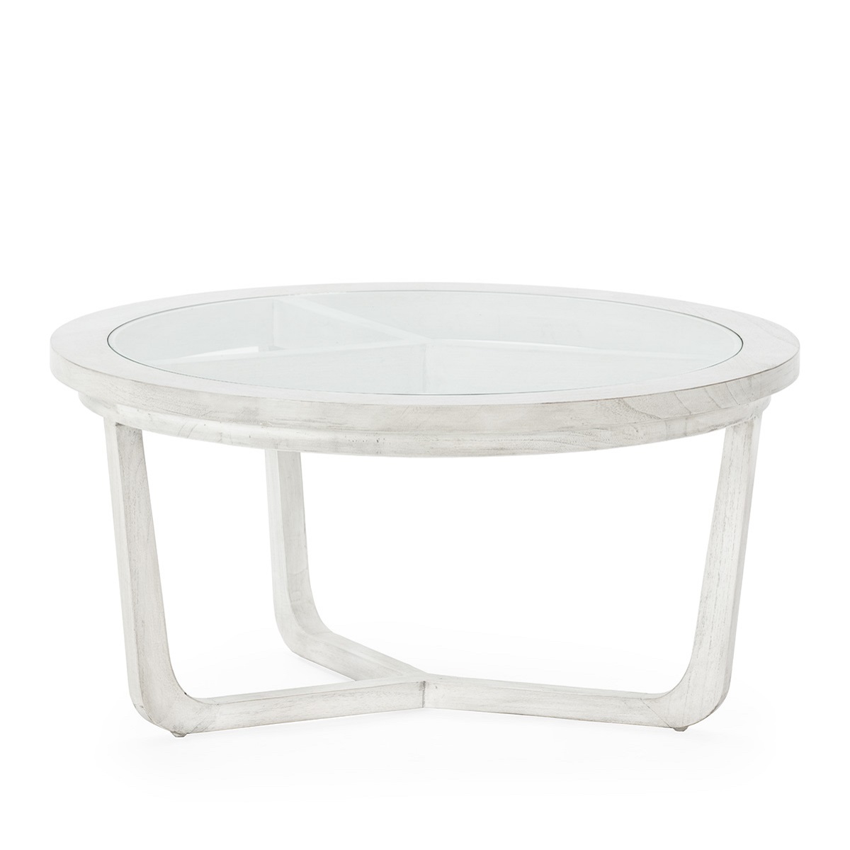 Mesa de Centro 80x80x40 Madera de Cedro/Cristal -- Gris Velado