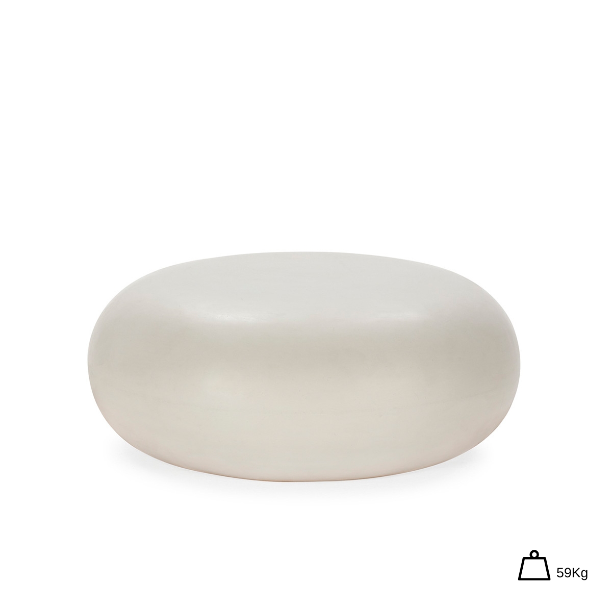 Mesa de Centro 90x90x37 Cemento -- Blanco
