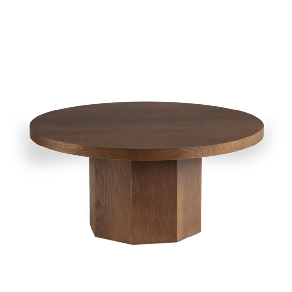 Mesa de Centro 90x90x42 Chapa de Roble