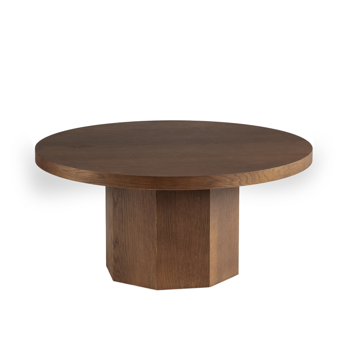 Mesa de Centro 90x90x42 Chapa de Roble