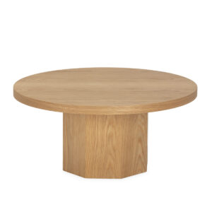 Mesa de Centro 90x90x42 Contrachapado de Roble -- Natural