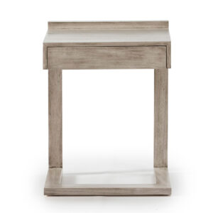 Mesita de Noche 50x35x66 Madera Gris Velado