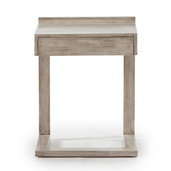 Mesita de Noche 50x35x66 Madera Gris Velado