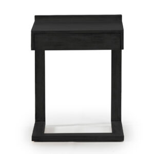Mesita de Noche 50x35x66 Madera Negro