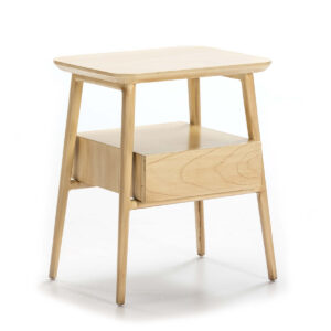 Mesita de Noche 50x38x60 Madera Blanco Velado