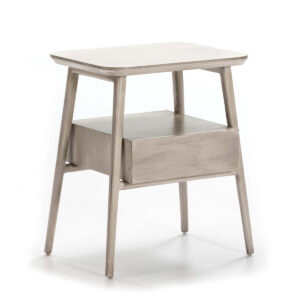 Mesita de Noche 50x38x60 Madera Gris Velado