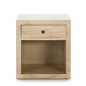 Mesita de noche 50x40x55 Madera Blanco velado