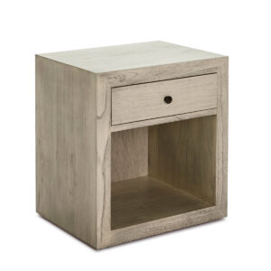 Mesita de noche 50x40x55 Madera Gris Velado