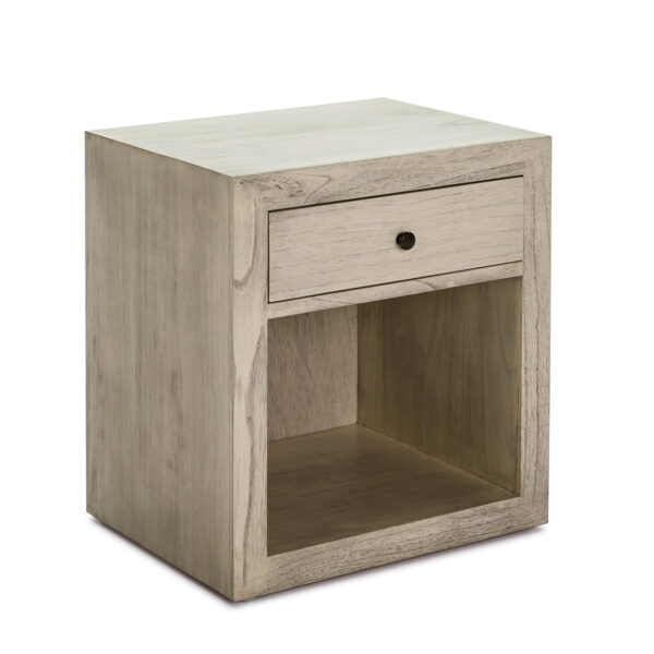 Mesita de noche 50x40x55 Madera Gris Velado