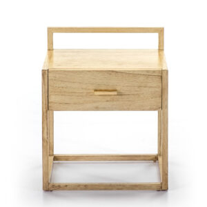 Mesita de Noche 50x40x60 Madera Blanco Velado
