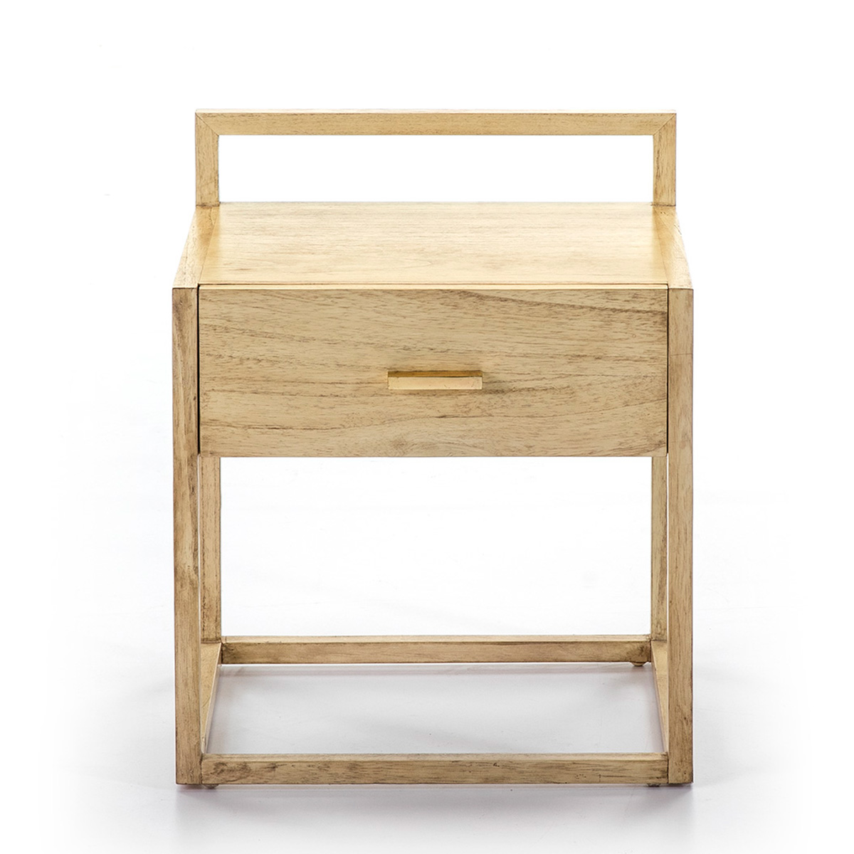 Mesita de Noche 50x40x60 Madera Blanco Velado