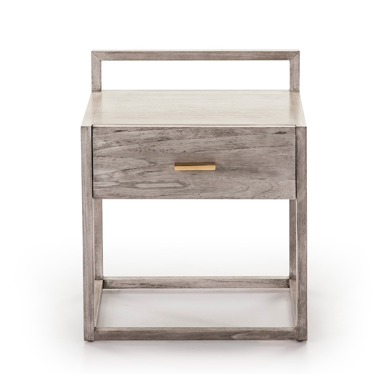 Mesita de Noche 50x40x60 Madera Gris Velado