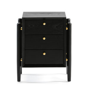 Mesita de Noche 50x40x61 Madera Negro