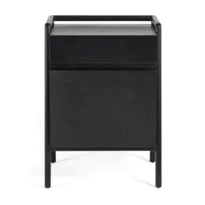 Mesita de Noche 50x40x70 Madera de Cedro -- Negro