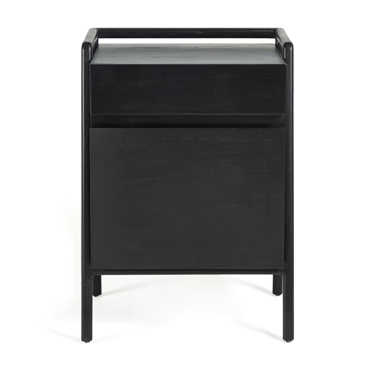 Mesita de Noche 50x40x70 Madera de Cedro -- Negro