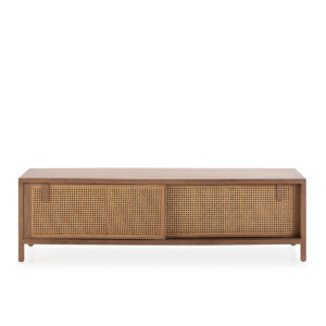 Mueble TV 160x42x48 Madera/Ratán Arena/Natural