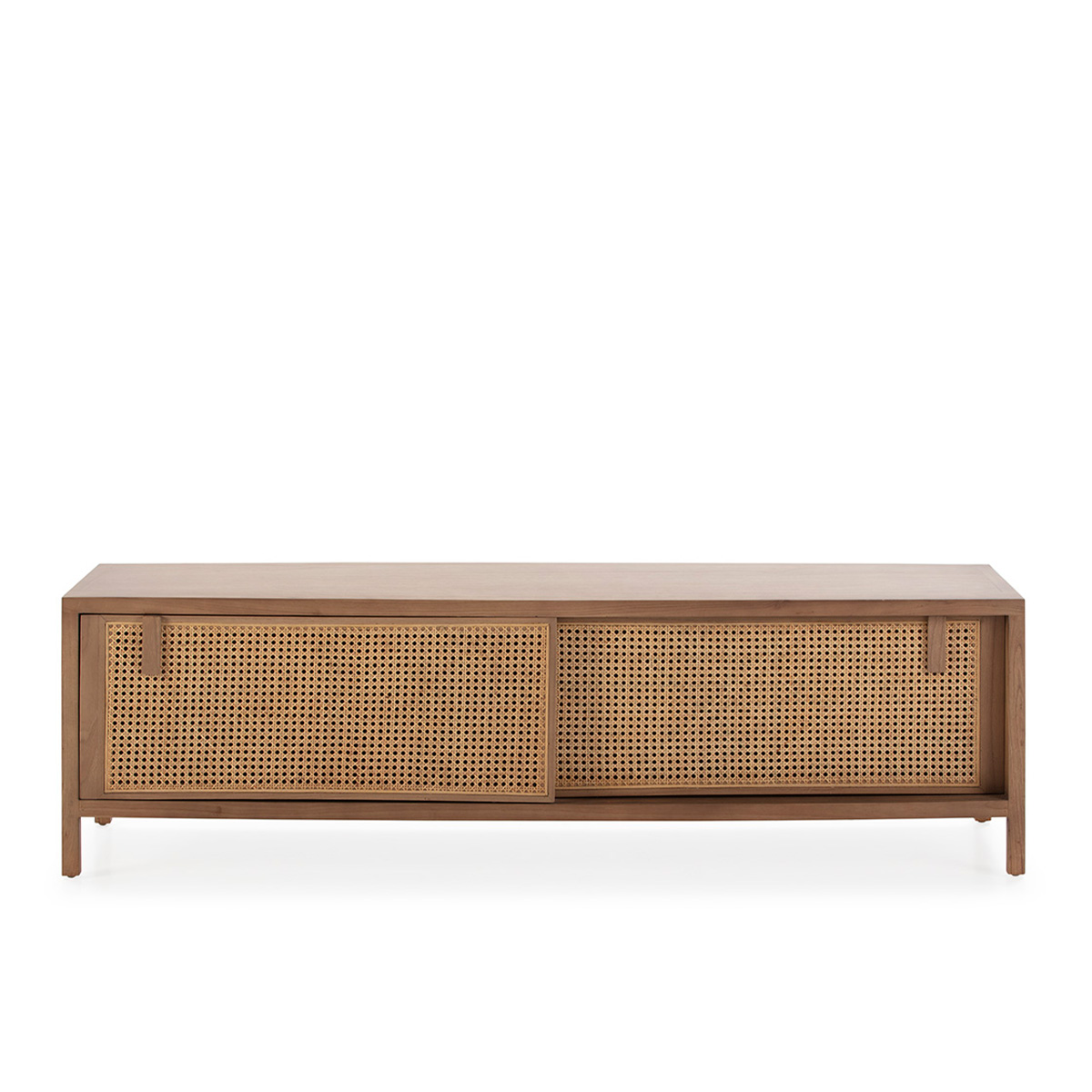 Mueble TV 160x42x48 Madera/Ratán Arena/Natural
