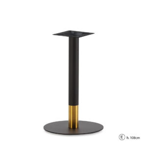 Pie de Mesa 45x45x108 Acero Inoxidable -- Negro/Dorado