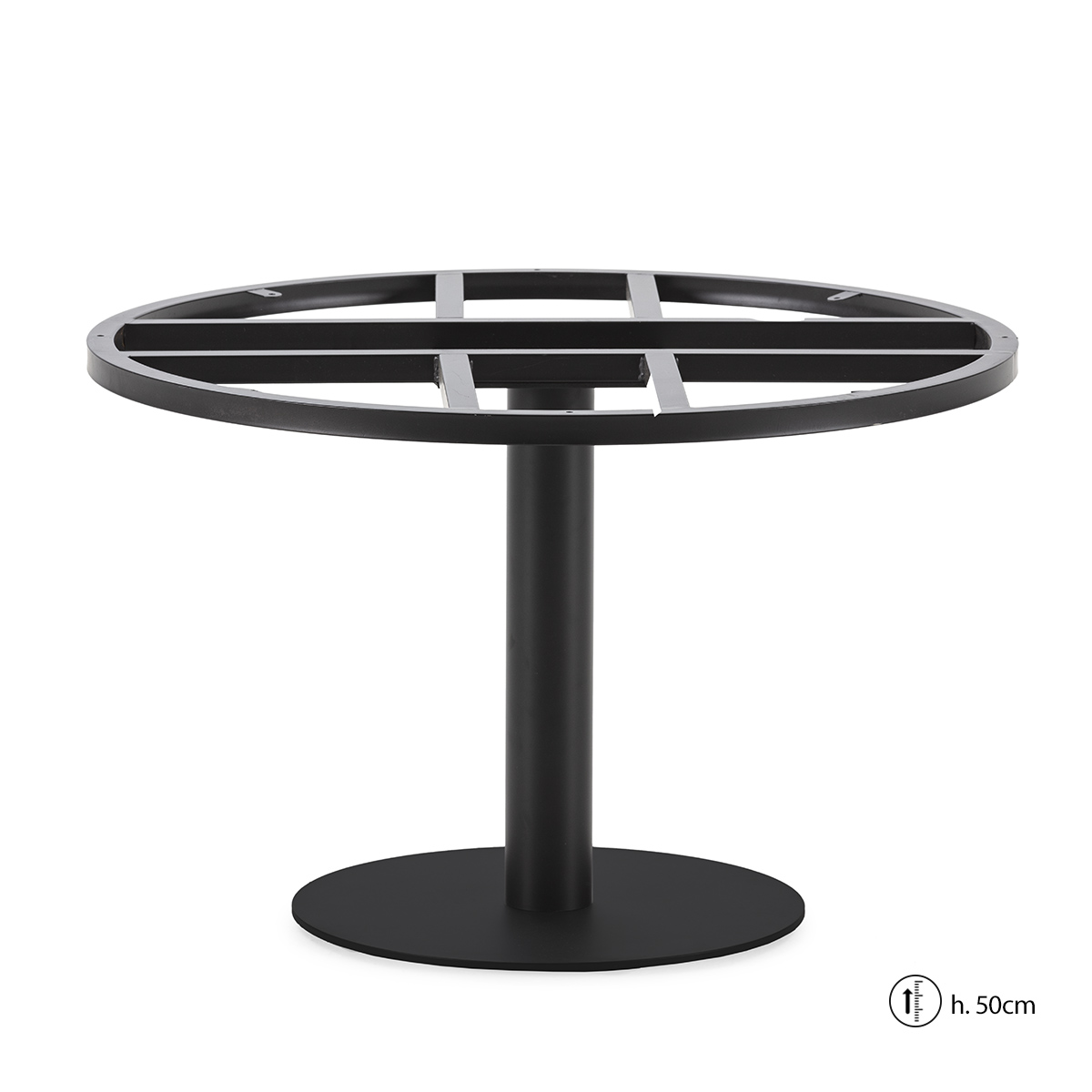 Pie de Mesa 45x45x50 Metal -- Negro Mate
