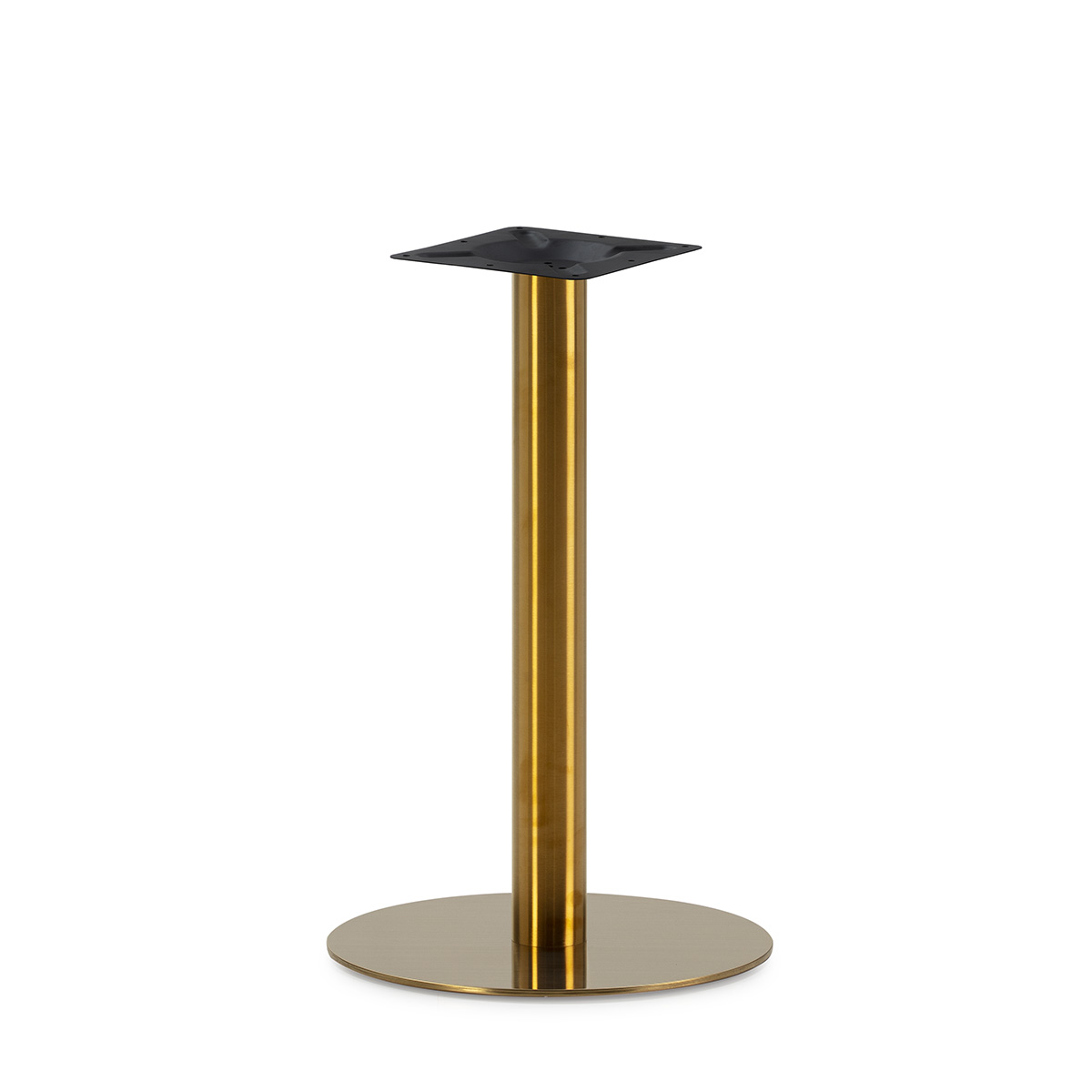 Pie de Mesa 45x45x72 Acero Dorado