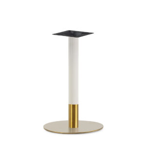 Pie de Mesa 45x45x72 Acero Inoxidable -- Blanco/Dorado