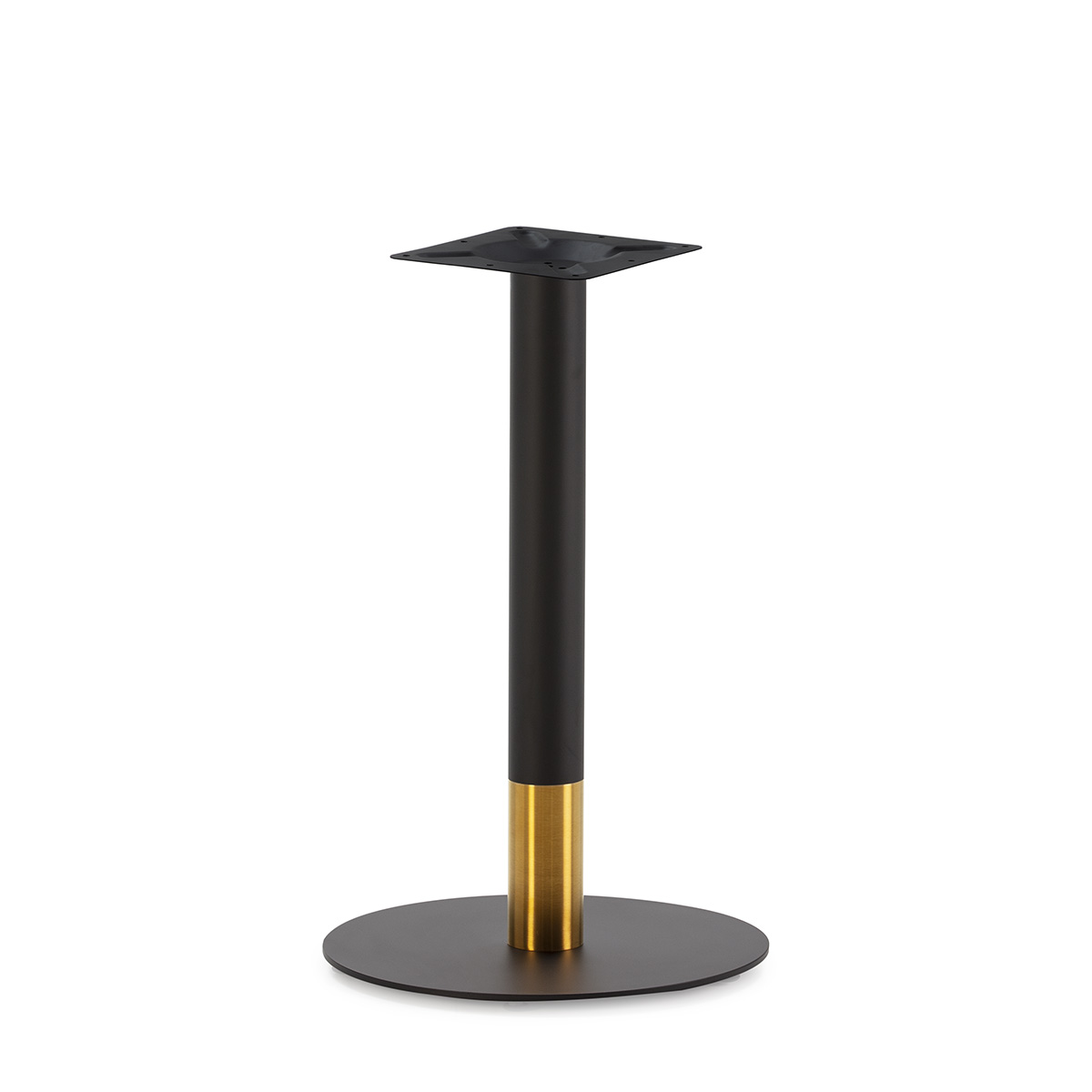 Pie de Mesa 45x45x72 Acero Inoxidable -- Negro/Dorado