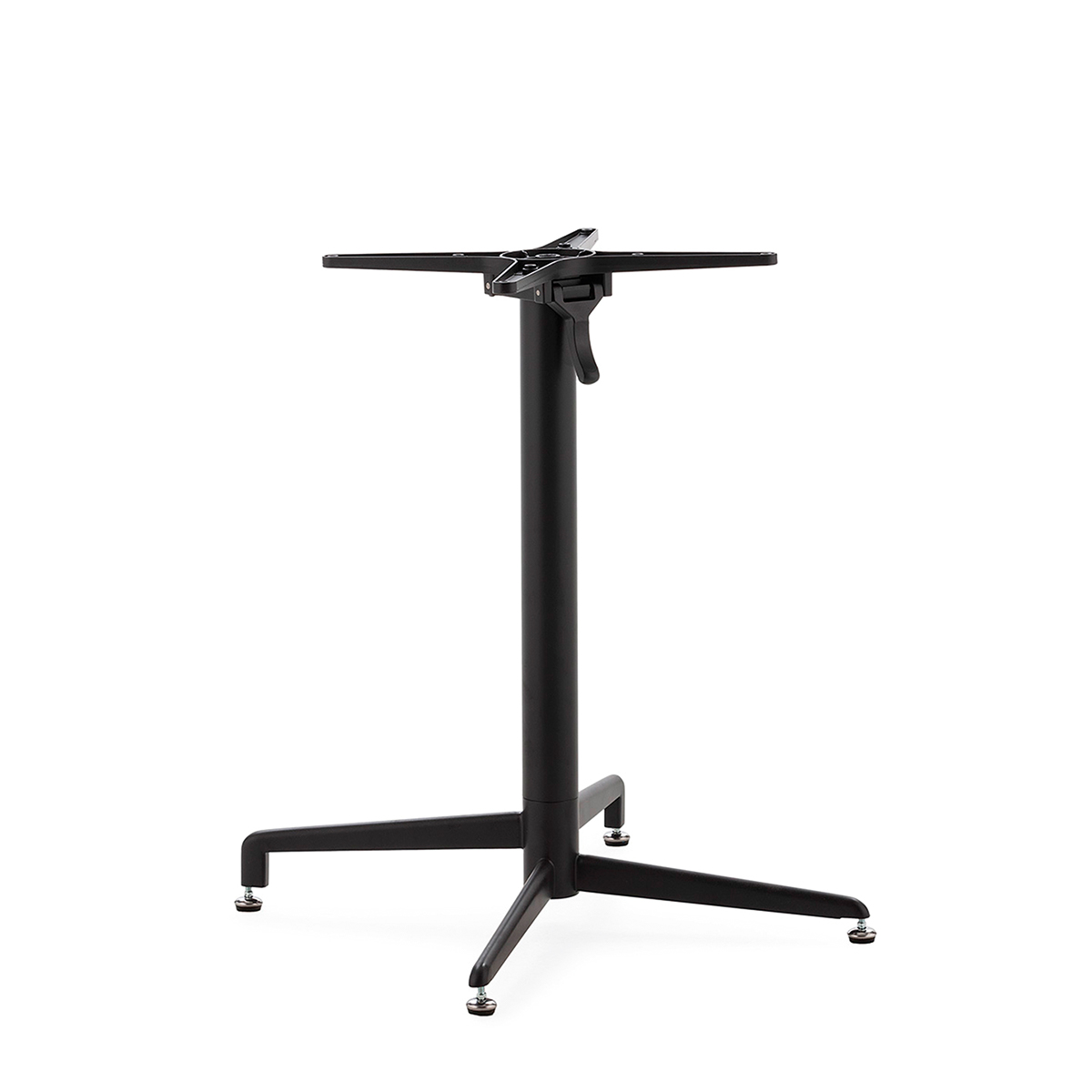 Pie de Mesa 70x70x72 Acero Inoxidable -- Negro Mate