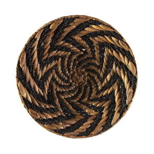 Plato Decorativo 50x50x2 Jacinto de Agua -- Natural/Negro