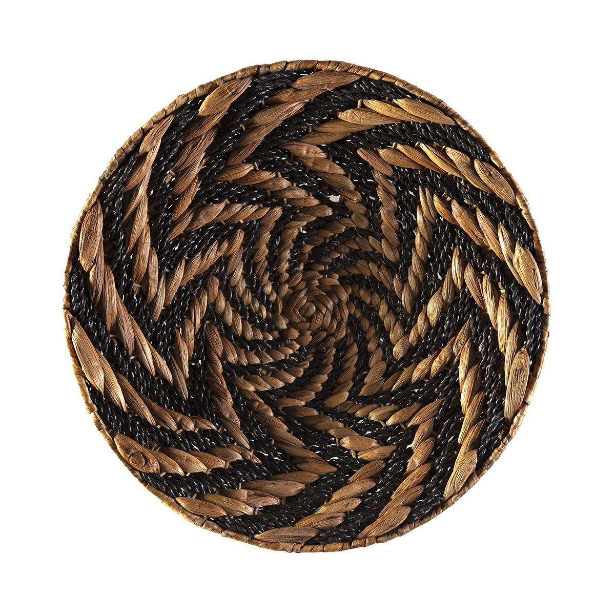 Plato Decorativo 50x50x2 Jacinto de Agua -- Natural/Negro