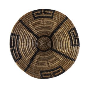 Plato Decorativo 60x60x2 Fibra Natural -- Negro/Natural