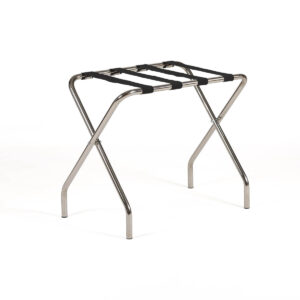 Portamaletas 40x60x54 Metal/Cuerda -- Cromo/Negro