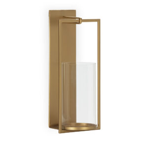 Portavela 18x15x40 Cristal/Metal -- Dorado