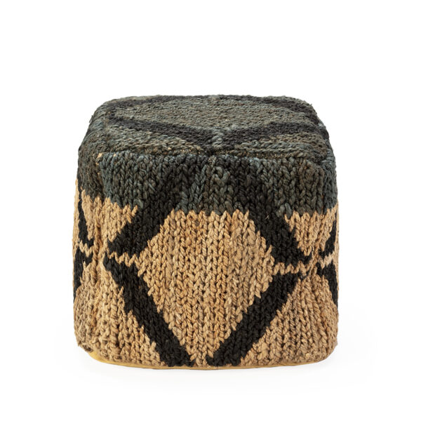 Puff 50x50x50 Shumak Natural/Negro