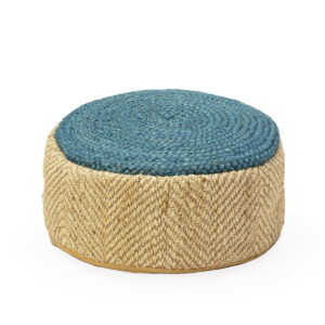Puff 55x55x20 Shumak Marfil/Azul