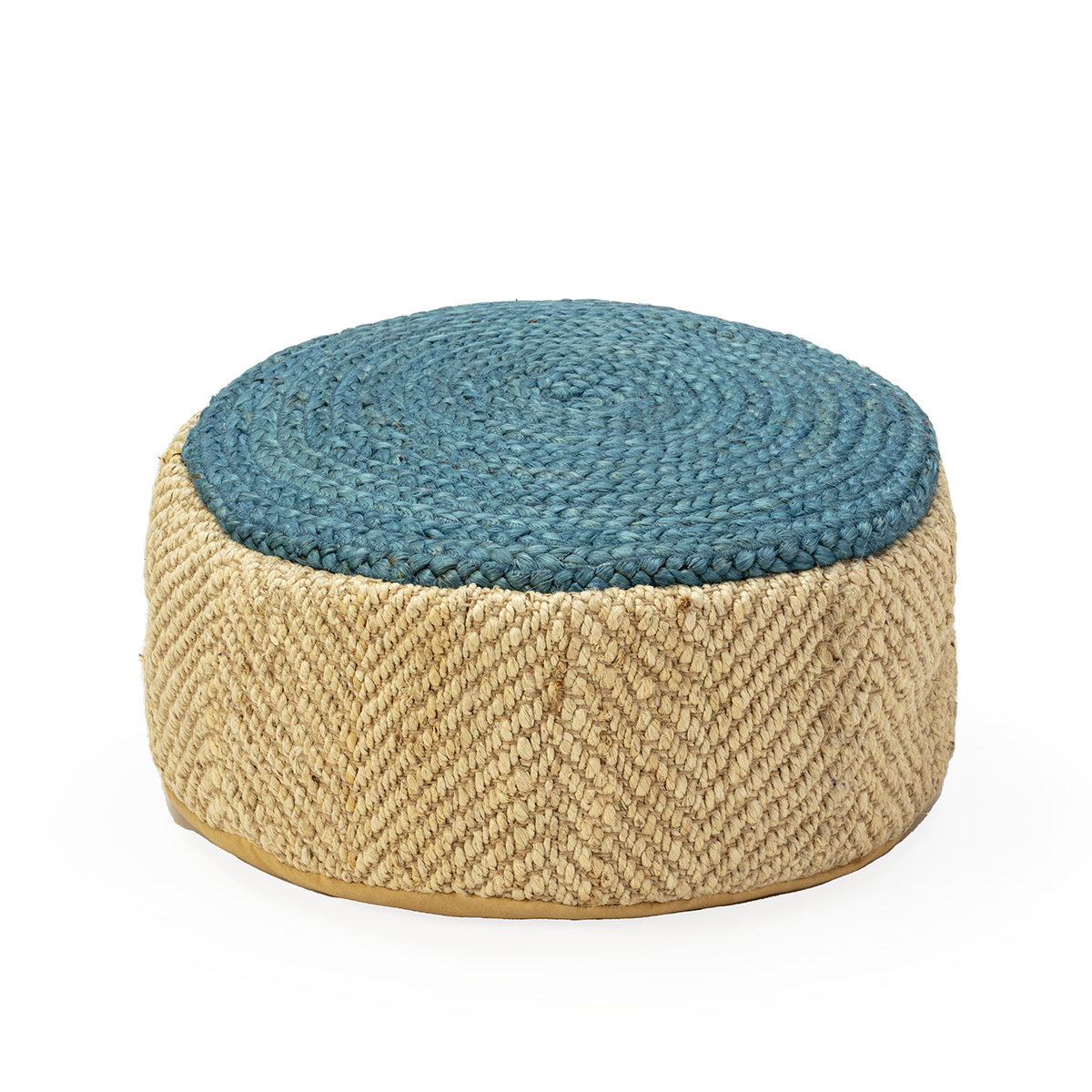 Puff 55x55x20 Shumak Marfil/Azul