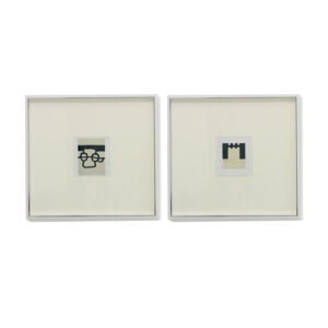 Set/2 Cuadro 83x89 Cristal/Metal Cromo