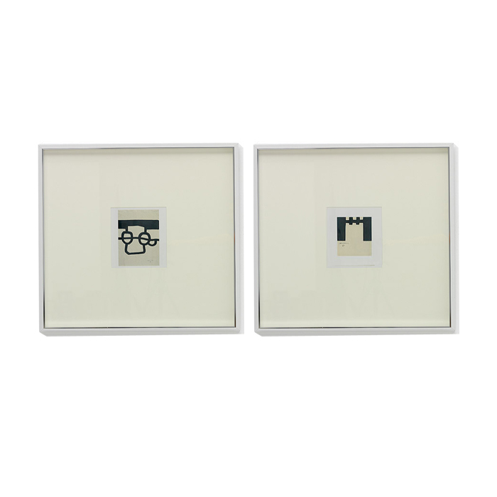 Set/2 Cuadro 83x89 Cristal/Metal Cromo
