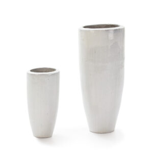 Set/2 Macetero 40x40x80 Gres Blanco