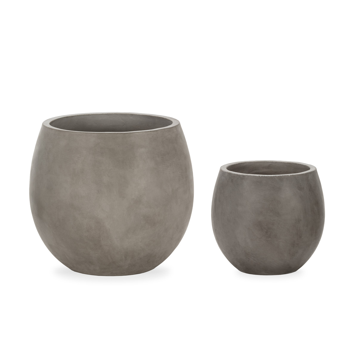 Set/2 Maceteros 60x60x55/42x42x38 Cemento -- Gris Antracita