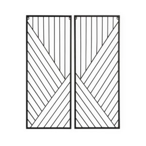 Set/2 Sculpture 40x2x102 / 40x2x102 Metal -- Negro