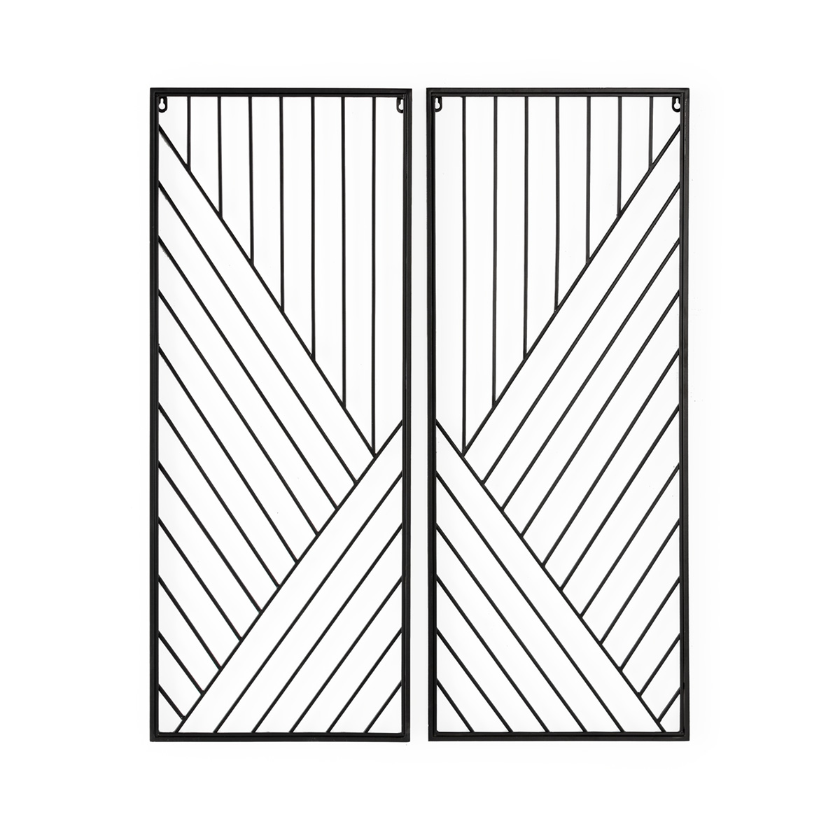 Set/2 Sculpture 40x2x102 / 40x2x102 Metal -- Negro