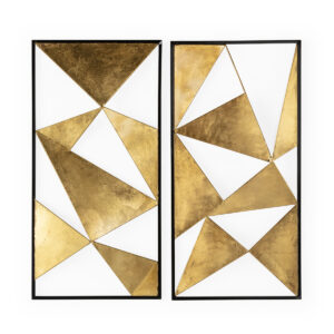 Set/2 Sculpture 40x5x80 / 40x5x80 Metal -- Dorado/Negro
