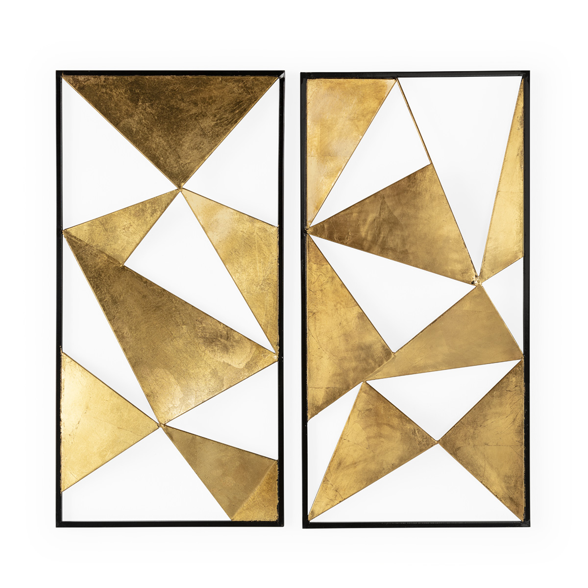 Set/2 Sculpture 40x5x80 / 40x5x80 Metal -- Dorado/Negro