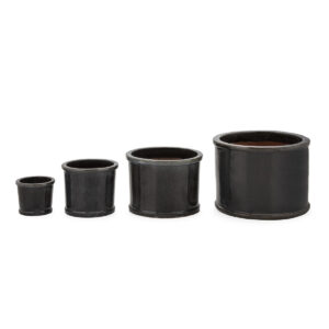 Set/4 Maceteros 53x53x40/40x40x32/30x30x27/20x20x18 Gres -- Gris Caído
