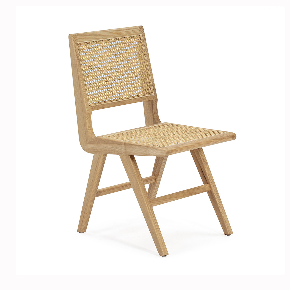 Silla 43x57x82 Madera de Roble/Ratán Natural