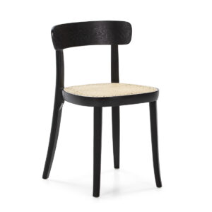 Silla 44x48x76 Madera Negro/Ratán Natural