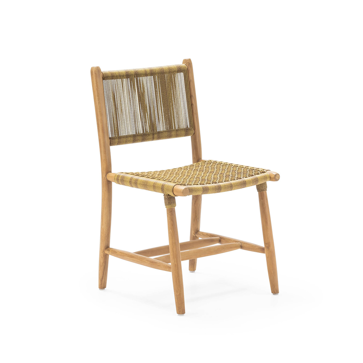 Silla 50X62X87 Madera de Teca/Sintético Natural/Natural