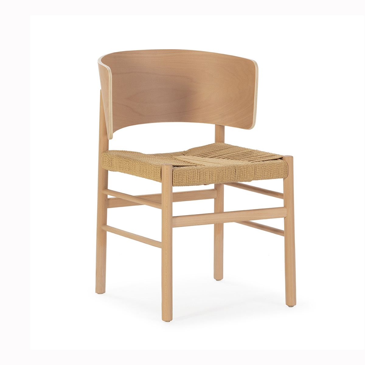 Silla 52x56x75 Madera de Haya/Cuerda -- Natural